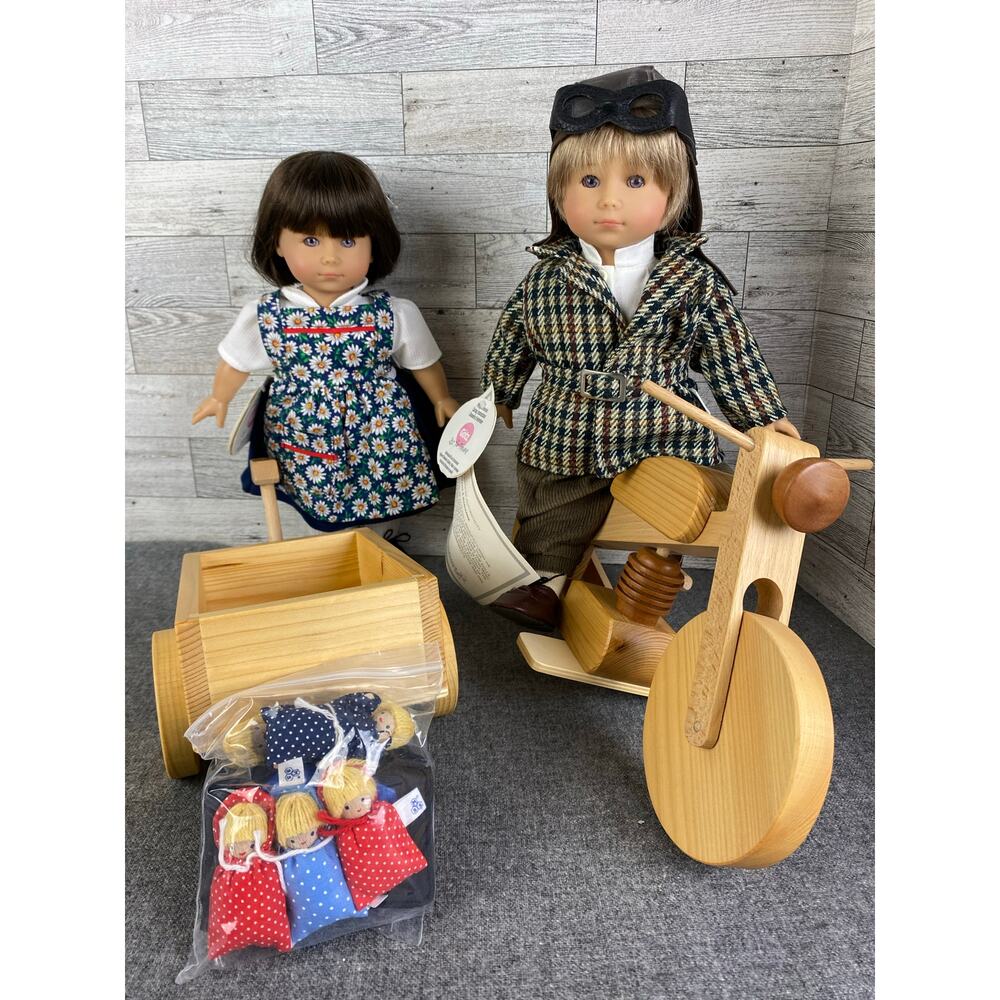 GOTZ RARE Franz Marianne Doll 1992 LE 145/1000 Motorbike Trailer Set